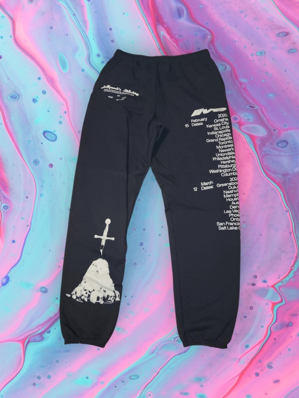 Post Malone Hollywood's Bleeding men's size large jogger sweatpants